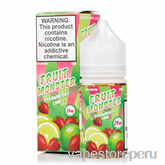 Vape Recargable Fresa Lima - Sales Fruit Monster - 30ml 24mg